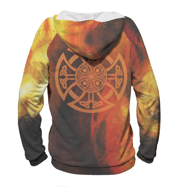 Женское худи с изображением Богатырь цвета Белый