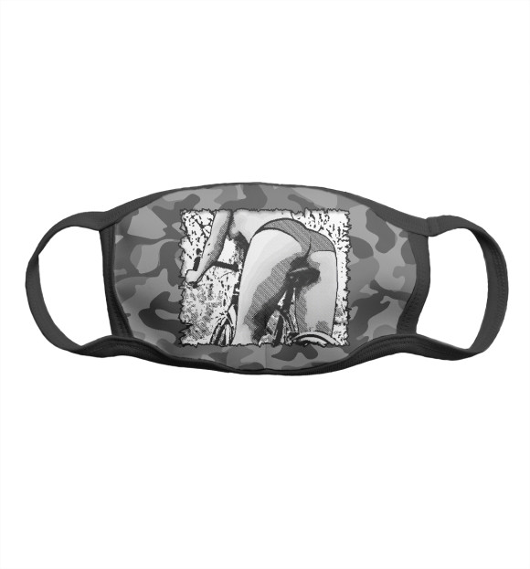 Маска тканевая с изображением Naked Ride цвета Белый