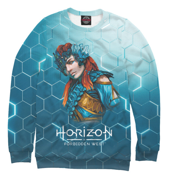 Свитшот для мальчиков с изображением Horizon Forbidden West цвета Белый