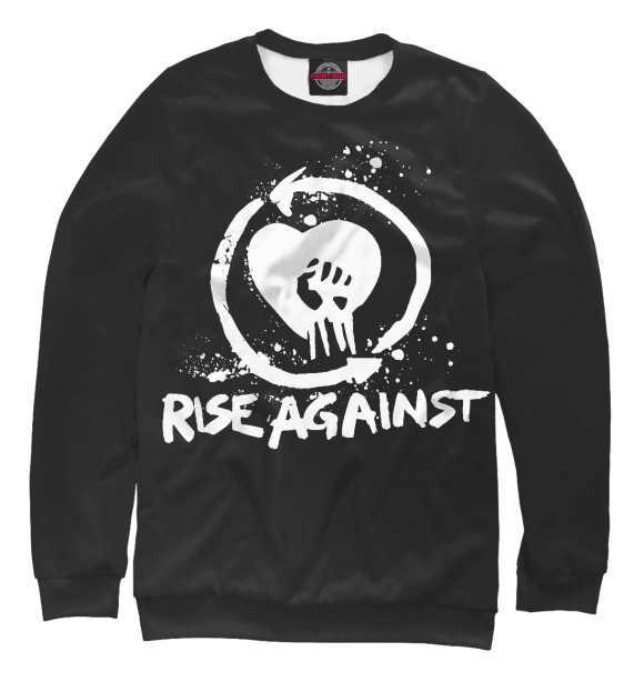 Свитшот для мальчиков с изображением Rise Against цвета Белый