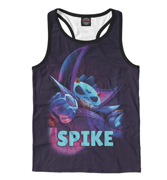 Мужская майка-борцовка с изображением Темный Лорд Спайк цвета Белый