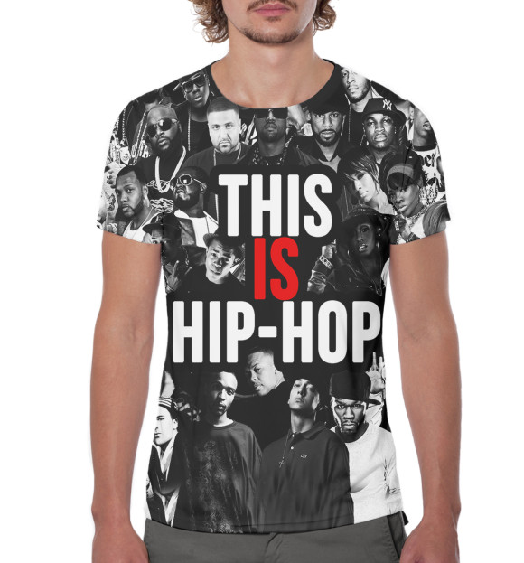 Мужская футболка с изображением This is Hip-Hop цвета Белый