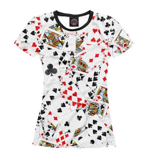 

Футболки Print Bar, Белый, Игральные карты