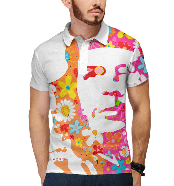 Мужское поло с изображением Че Гевара цвета Белый