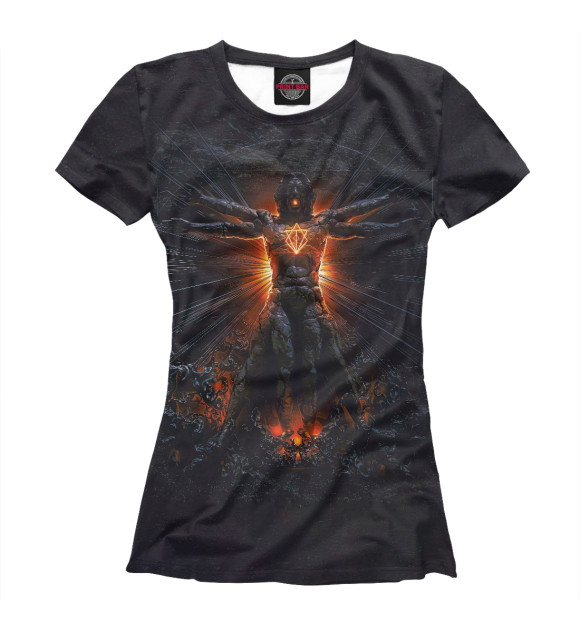 Женская футболка с изображением In Flames цвета Белый