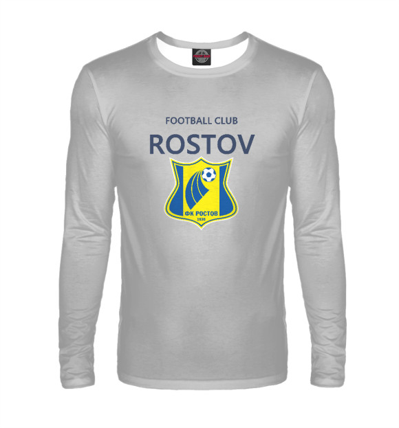 Мужской лонгслив с изображением ФК Ростов цвета Белый