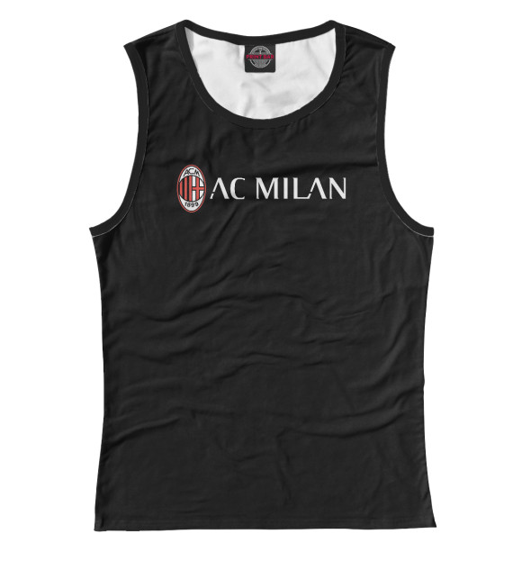 Майка для девочки с изображением AC Milan цвета Белый