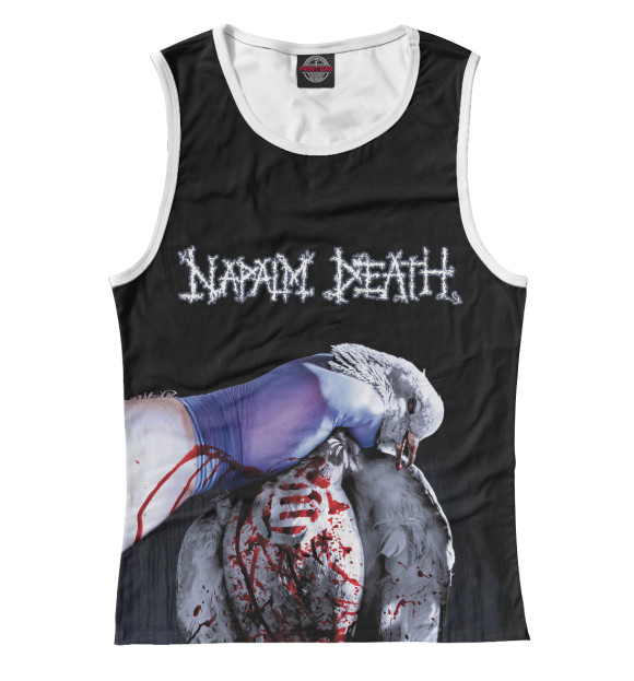 Майка для девочки с изображением Napalmdeath цвета Белый