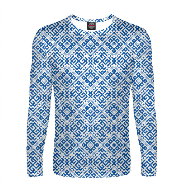 Мужской лонгслив с изображением Сварожич цвета Белый