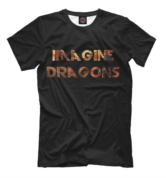 Футболка для мальчиков с изображением Imagine Dragons цвета Черный