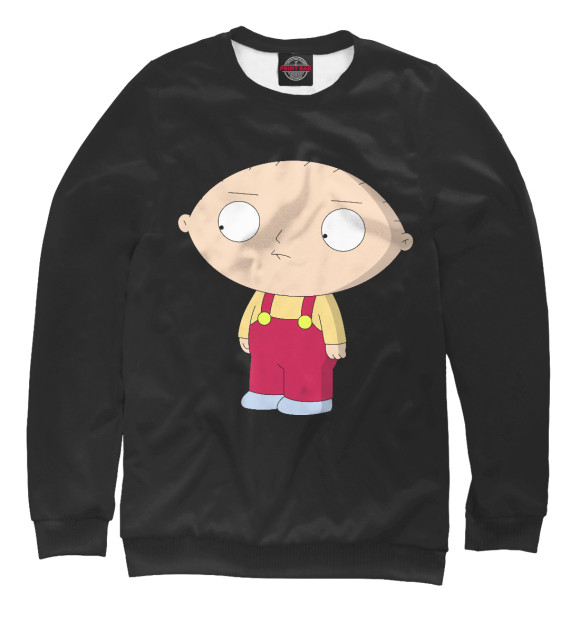 Мужской свитшот с изображением Stewie цвета Белый