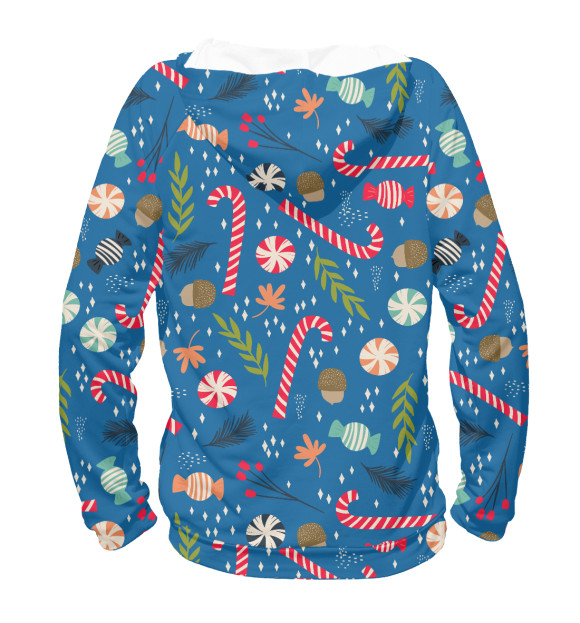 Мужское худи с изображением Christmas collection 2019 цвета Белый