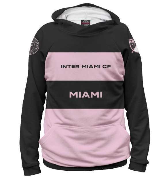 Мужское худи с изображением Inter Miami цвета Белый