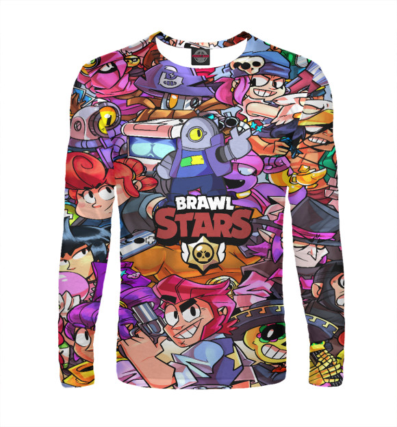 Мужской лонгслив с изображением Brawl Stars Ricochet цвета Белый
