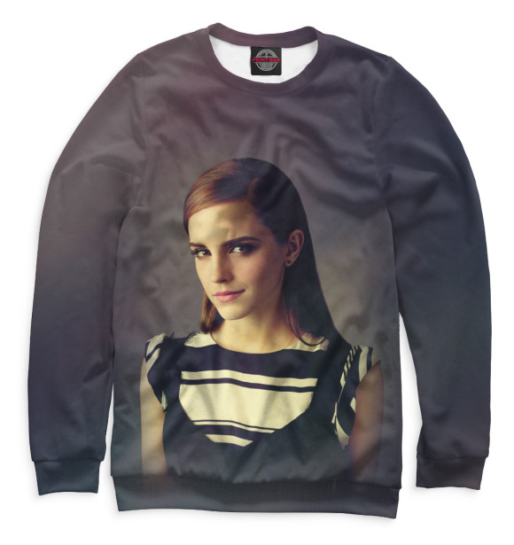 Женский свитшот с изображением Эмма Уотсон цвета Белый