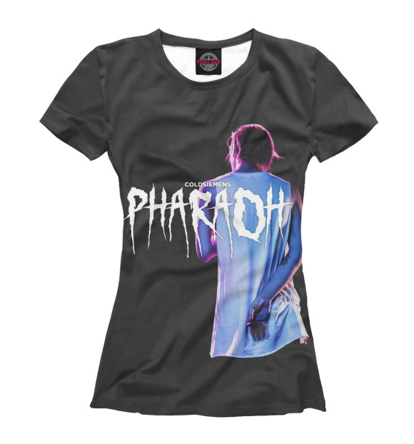 Женская футболка с изображением Pharaoh / Coldsiemens цвета Белый