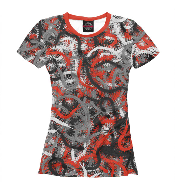 Футболка для девочек с изображением Сколопендры цвета Белый