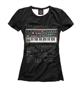 Женская футболка Схема синтезатора