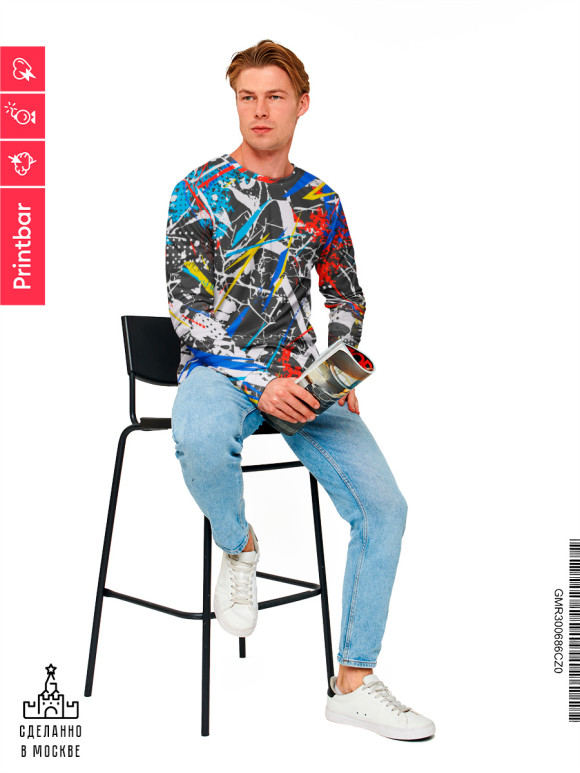 Женский свитшот с изображением Геометрия цвета Белый