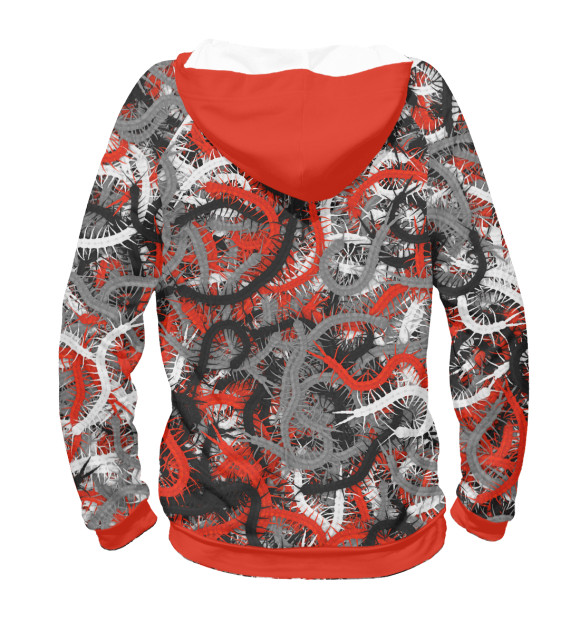 Мужское худи с изображением Сколопендры цвета Белый