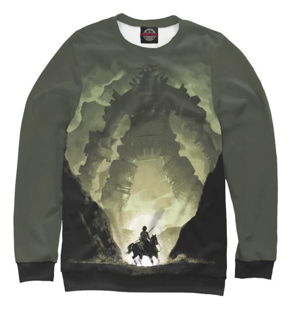 Женский свитшот с изображением Shadow of the Colossus цвета Белый