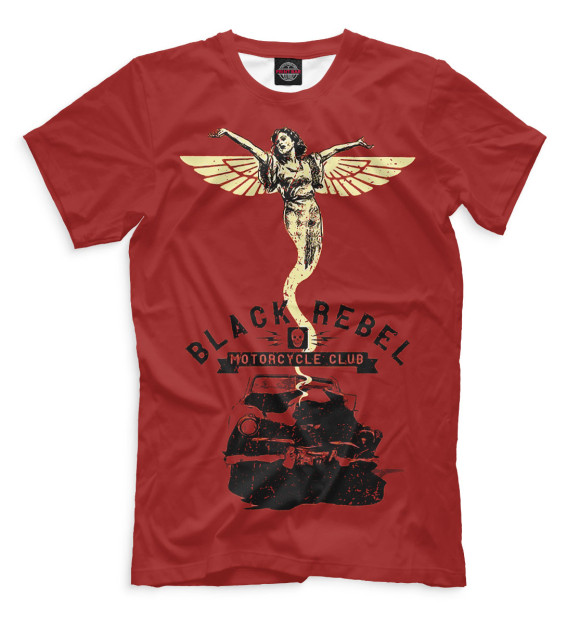 Мужская футболка с изображением Black Rebel Motorcycle Club цвета Темно-бордовый