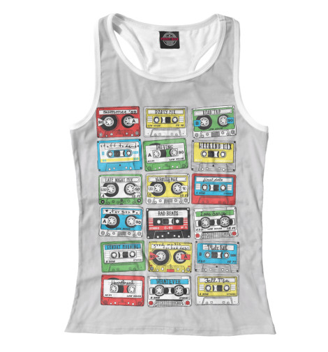 

Майки борцовки Print Bar, Белый, 80s Tapes