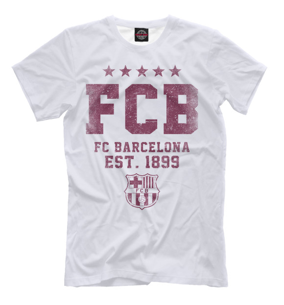 Футболка для мальчиков с изображением Барселона цвета Молочно-белый