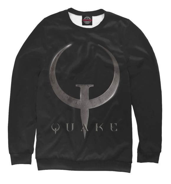 Женский свитшот с изображением Quake цвета Белый