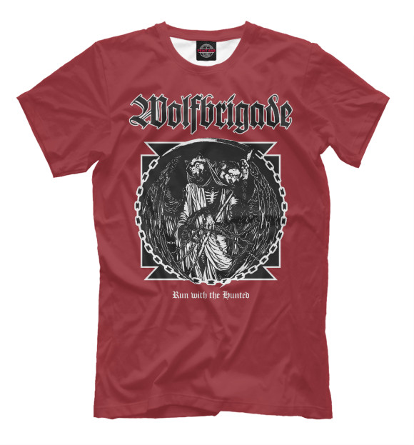 Мужская футболка с изображением Wolfbrigade цвета Светло-коричневый