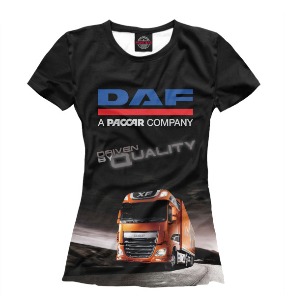 Футболка для девочек с изображением DAF - Driven By Quality цвета Белый