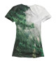Женская футболка Лес в тумане