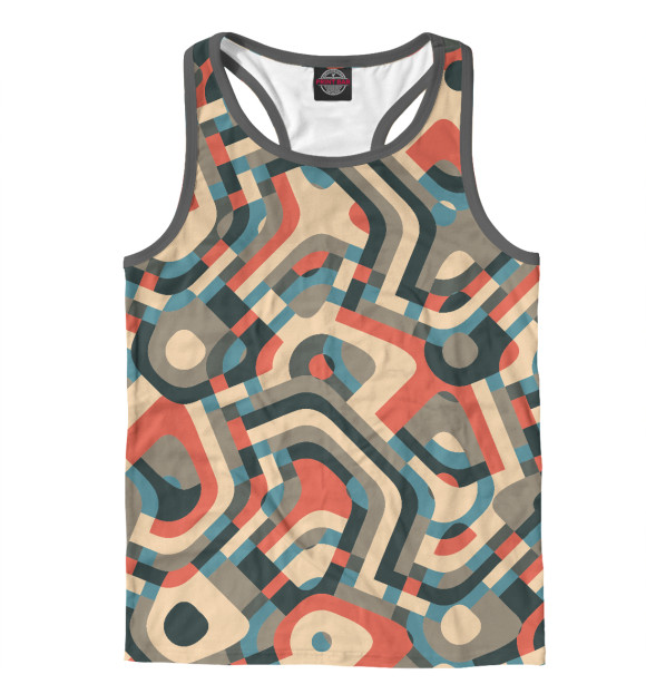 Мужская майка-борцовка с изображением Психо цвета Белый