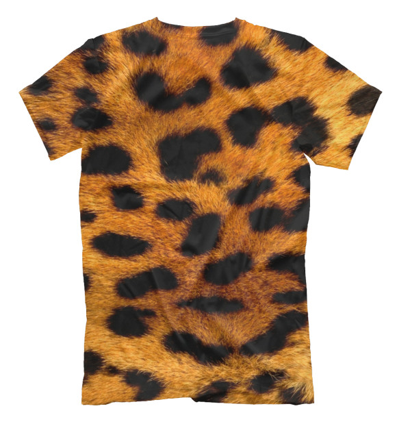 Мужская футболка с изображением Пятно леопарда цвета Белый