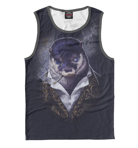 Майка для мальчика с изображением Выдра цвета Белый