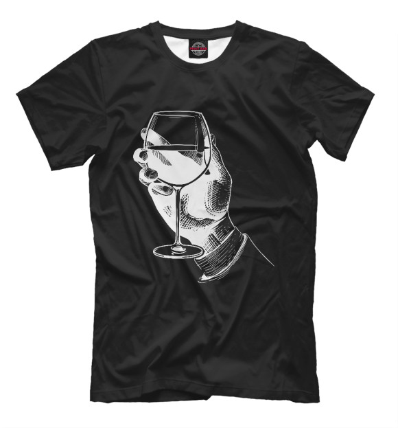 Мужская футболка с изображением Винишко цвета Черный