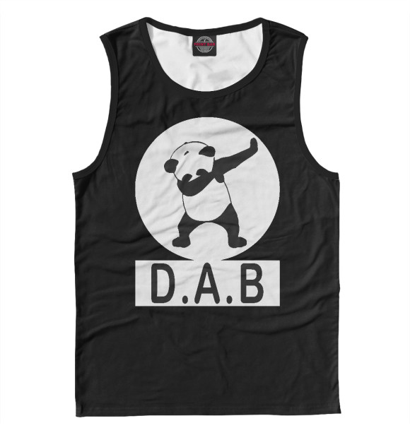 Мужская майка с изображением DAB Panda цвета Белый