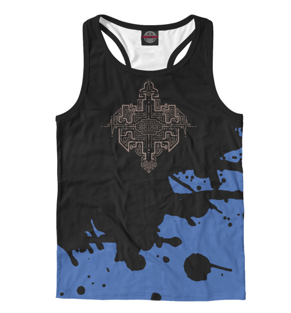 Мужская майка-борцовка с изображением Last Grid цвета Белый