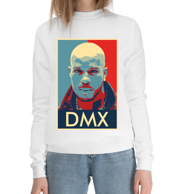 Женский хлопковый свитшот с изображением DMX цвета Белый