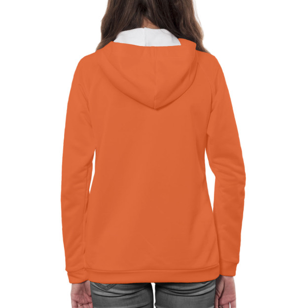 Женское худи с изображением Постирония цвета Белый