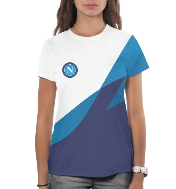 Женская футболка с изображением Napoli цвета Белый
