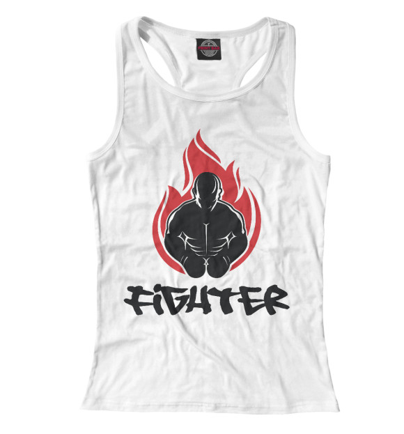 Женская майка-борцовка с изображением MMA цвета Белый