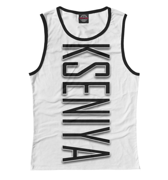 Майка для девочки с изображением Kseniya-black цвета Белый