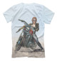 Мужская футболка Девушка на мотоцикле