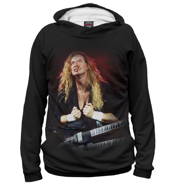 Женское худи с изображением Dave Mustaine цвета Белый