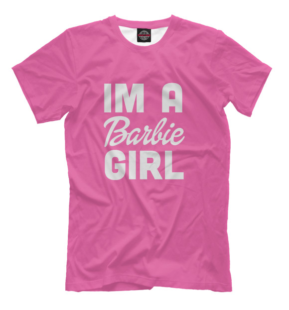 Футболка для мальчиков с изображением IM A Barbie GIRL цвета Белый