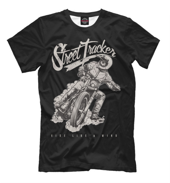 Футболка для мальчиков с изображением Street tracker цвета Черный