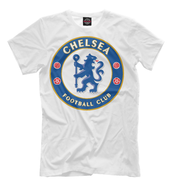 Мужская футболка с изображением ФК Челси цвета Молочно-белый