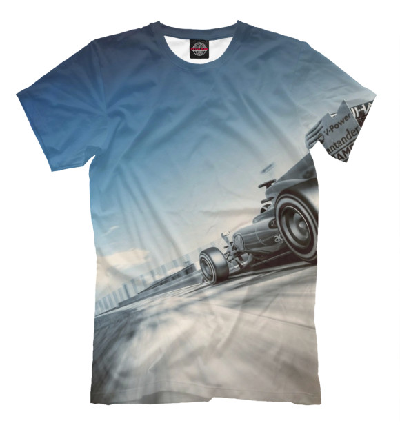 Мужская футболка с изображением Formula 1 цвета Серый