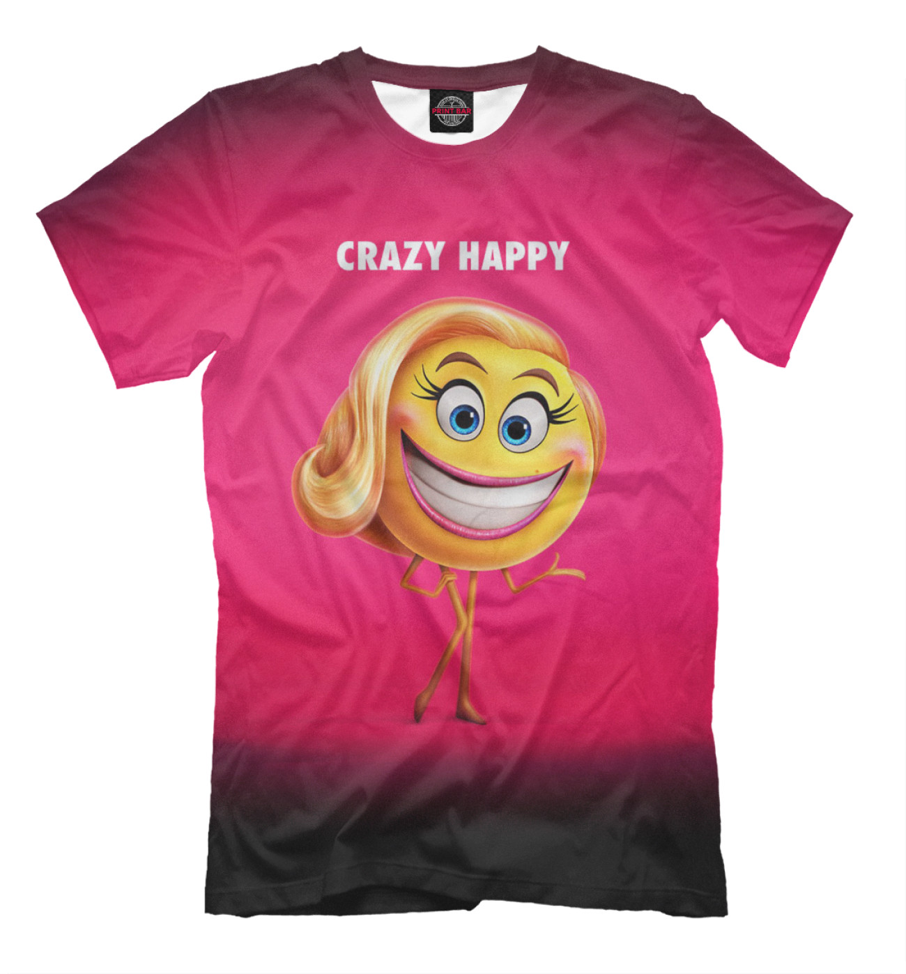 Мужская Футболка Crazy Happy, артикул: EMJ-645138-fut-2
